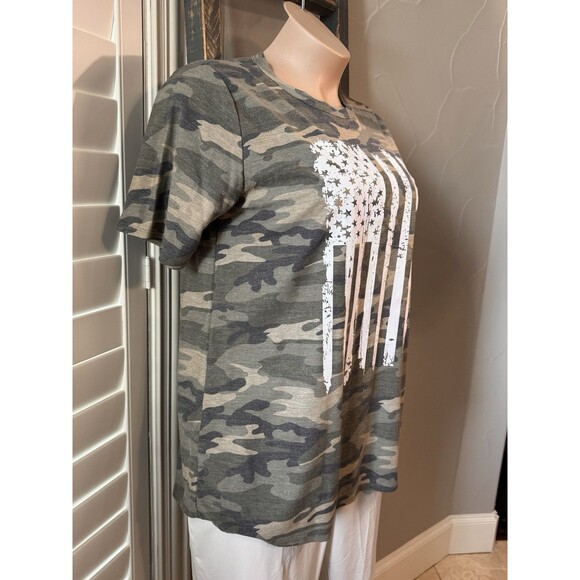 Heimish U.S.A. Camouflage T-shirt With White Flag 2XL - Picture 2 of 7